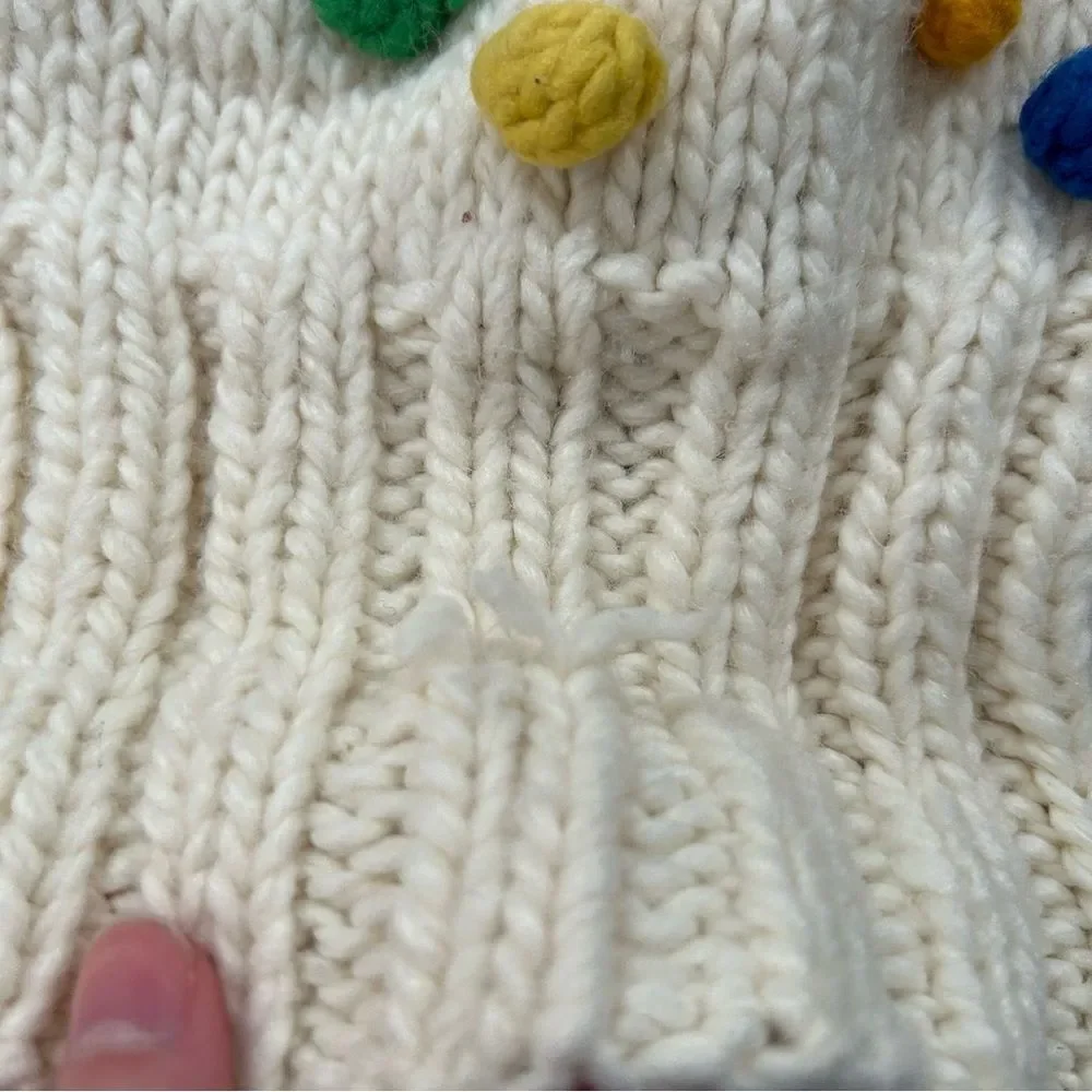 The Blueberry Hill Percy Dot Beanie Rainbow Pom Pom